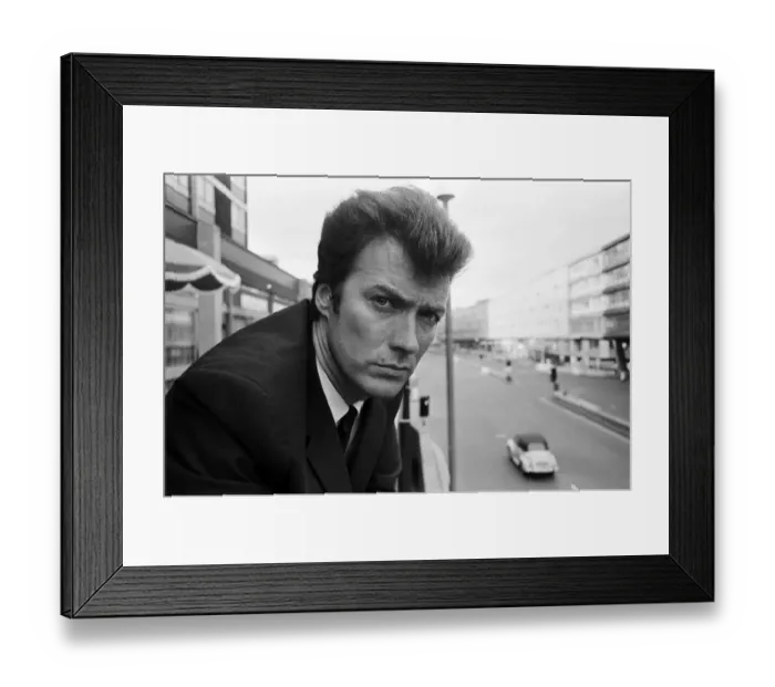 Framed Print : Clint Eastwood at the Albany Hotel on Smallbrook Queensway, Birmingham. 5th June 1967 Framed Print : Clint Eastwood at the Albany Hotel on Smallbrook Queensway, Birmingham. 5th June 1967