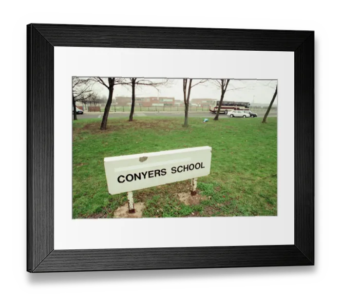 Framed Print : Conyers School, Green Lane, Yarm, Stockton on Tees, 11th January 1997