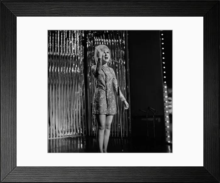 Framed Print : Dusty Springfield performing at the rehearsals for Top of the Pops at the BBC Framed Print : Dusty Springfield performing at the rehearsals for Top of the Pops at the BBC