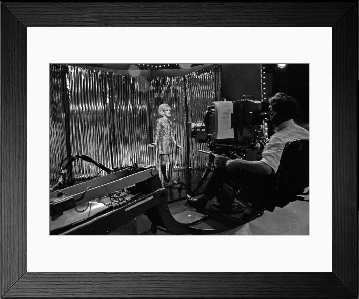 Framed Print : Dusty Springfield performing at the rehearsals for Top of the Pops at the BBC