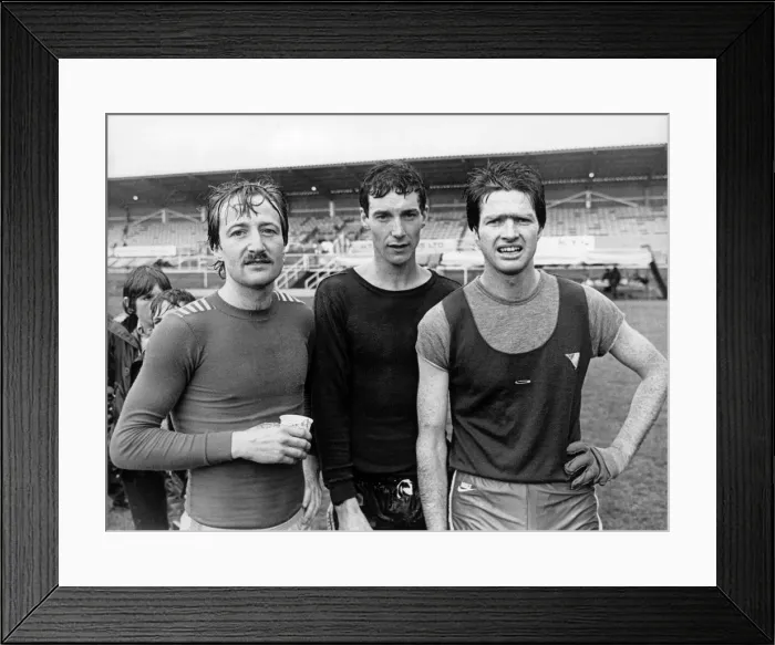 Framed Print : Hartlepool 10 mile race. Circa 1983. First three home in the race, from left Framed Print : Hartlepool 10 mile race. Circa 1983. First three home in the race, from left