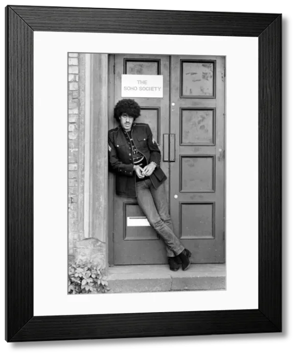 Framed Print : Phil Lynott, singer and bass player with the rock group Thin Lizzy Framed Print : Phil Lynott, singer and bass player with the rock group Thin Lizzy