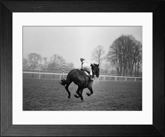Framed Print : Horse racing at Windsor. Bill Smith, the young National Hunt jockey who is riding a lot