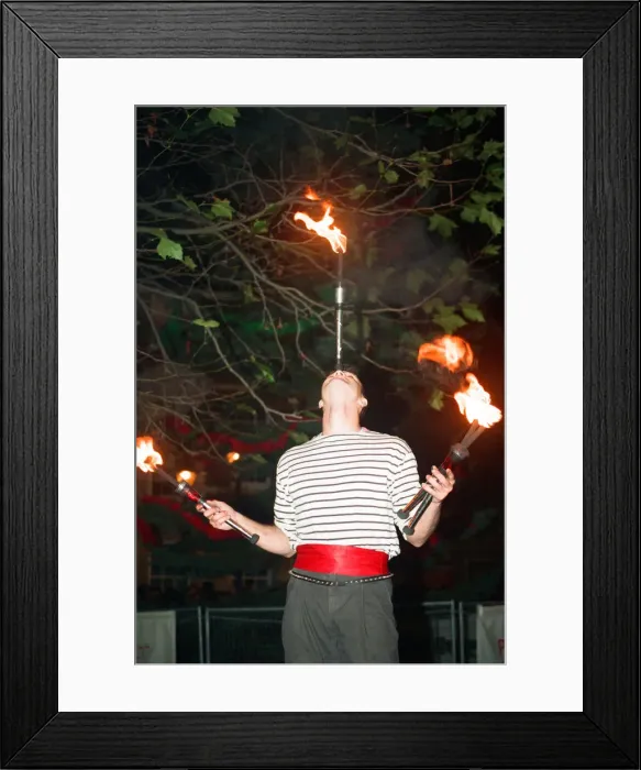 Framed Print : Christmas light switch on at Broad Street Mall, Reading. 25th November 1993