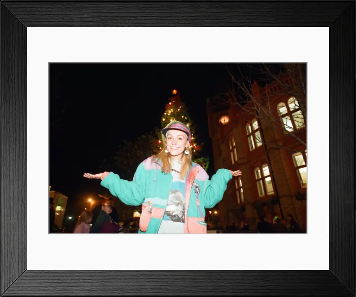 Framed Print : Michaela Strachan switches on the Christmas lights at Broad Street Mall, Reading Framed Print : Michaela Strachan switches on the Christmas lights at Broad Street Mall, Reading