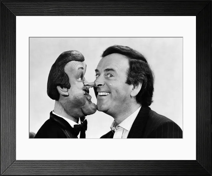 Framed Print : A bright eyed and bushy tailed Terry Wogan bounded back to the BBC today