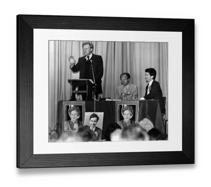 Framed Print : Michael Heseltine, Secretary of State for Defence, Teesside, 14th March 1983