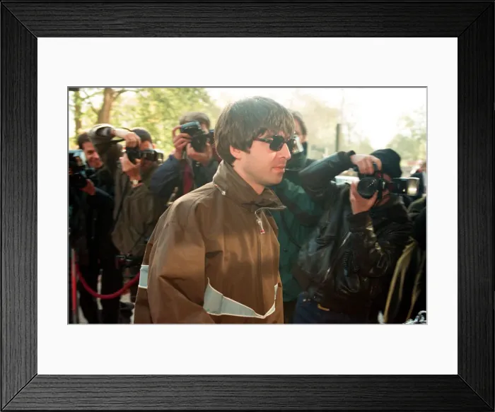 Framed Print : Noel Gallagher of Oasis arrives at The Park Lane Hotel for the Q Awards