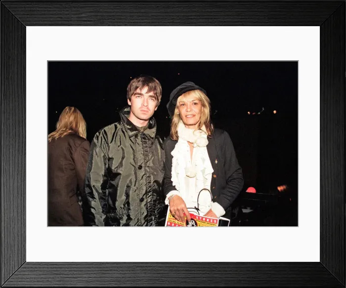 Framed Print : Noel Gallagher and Anita Pallenberg at the launch of The Rolling Stones Framed Print : Noel Gallagher and Anita Pallenberg at the launch of The Rolling Stones