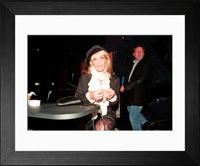 Framed Print : Anita Pallenberg at the launch of The Rolling Stones video Circus Framed Print : Anita Pallenberg at the launch of The Rolling Stones video Circus