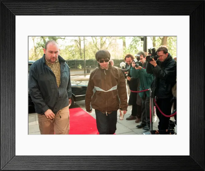 Framed Print : Noel Gallagher of Oasis arrives at The Park Lane Hotel for the Q Awards