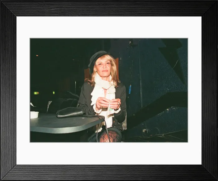 Framed Print : Anita Pallenberg at the launch of The Rolling Stones video Circus Framed Print : Anita Pallenberg at the launch of The Rolling Stones video Circus