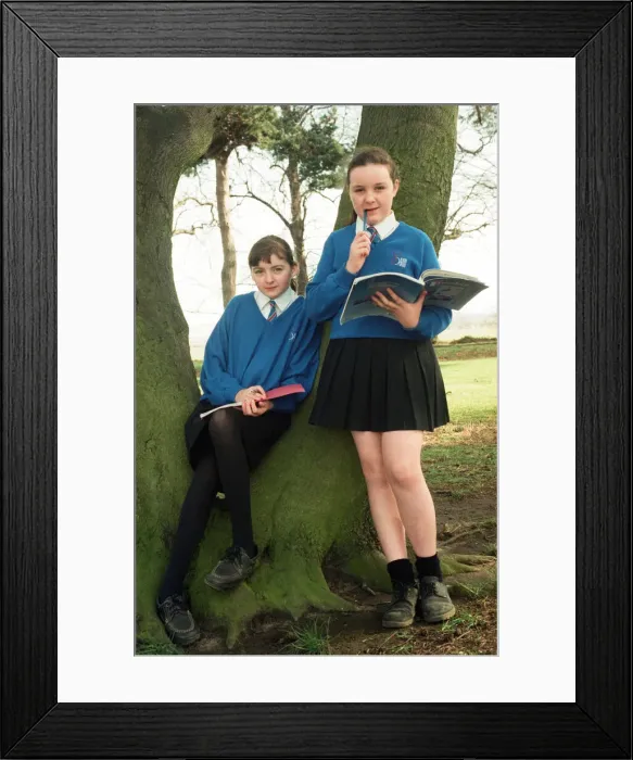 Framed Print : Year 7 poets - Rebecca Malley (left) received 1st prize Framed Print : Year 7 poets - Rebecca Malley (left) received 1st prize