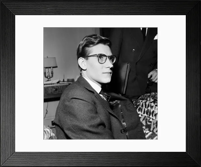 Framed Print : Yves Saint Laurent, Designer, Dior Fashion House, pictured at reception, Westbury Hotel Framed Print : Yves Saint Laurent, Designer, Dior Fashion House, pictured at reception, Westbury Hotel