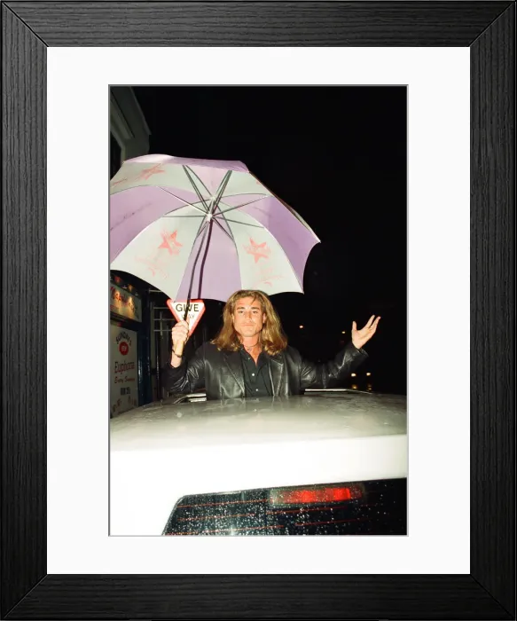Framed Print : Baywatch actor Json Simmonds visits Nue Valbonne Nightclub, Reading. 16th April 1995 Framed Print : Baywatch actor Json Simmonds visits Nue Valbonne Nightclub, Reading. 16th April 1995