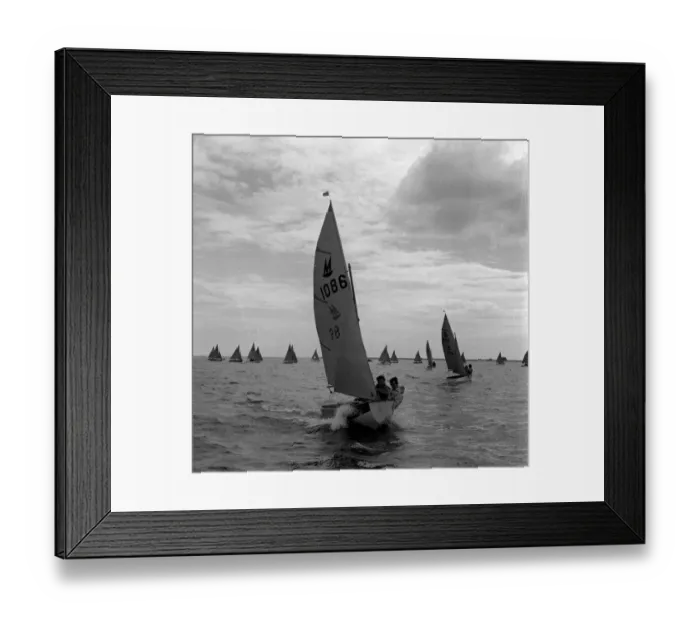Framed Print : Mirror Dinghy August 1964 Mirror Dinghy National Campionships at Plymouth