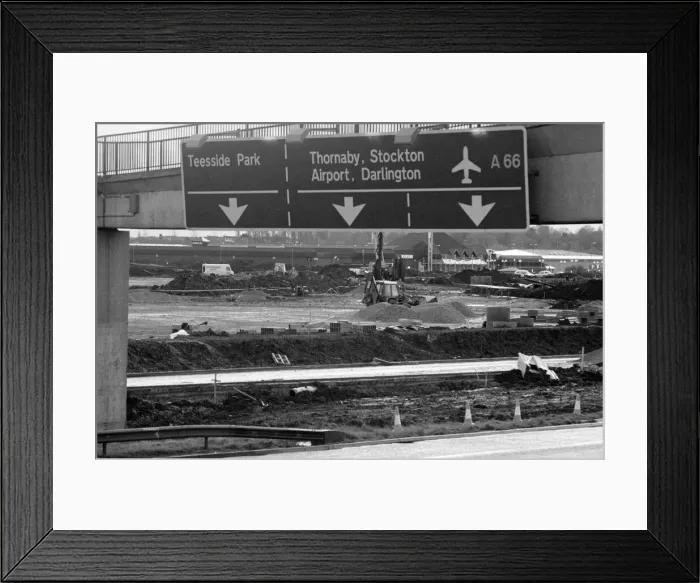 Framed Print : Construction of Teesside Retail Park and Leisure Centre