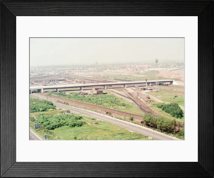 Framed Print : Views from the Leisure Park Tower, completed today, when TDC chairman Ron Norman fixed Framed Print : Views from the Leisure Park Tower, completed today, when TDC chairman Ron Norman fixed
