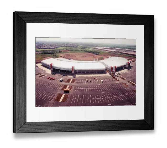 Framed Print : Views from the Leisure Park Tower, completed today, when TDC chairman Ron Norman fixed Framed Print : Views from the Leisure Park Tower, completed today, when TDC chairman Ron Norman fixed