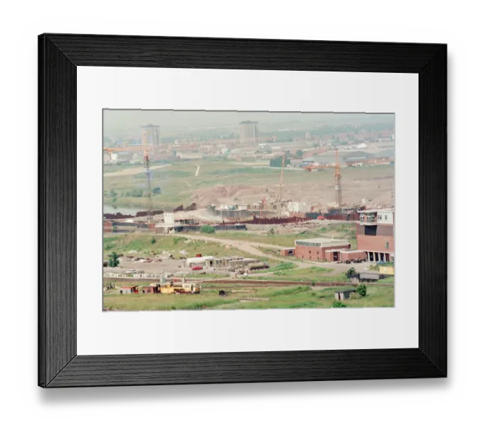 Framed Print : Views from the Leisure Park Tower, completed today, when TDC chairman Ron Norman fixed