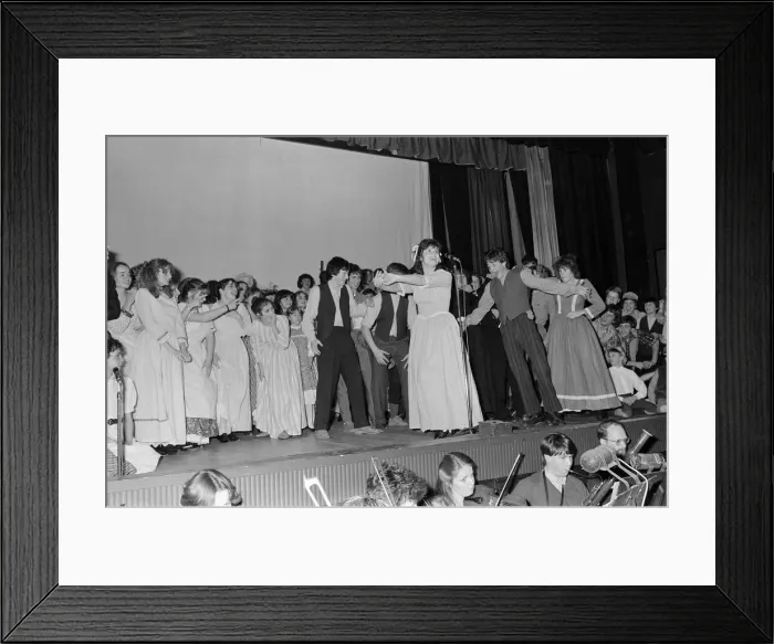 Framed Print : Ruth Jones appears in Porthcawl Comprehensive Schools production of Framed Print : Ruth Jones appears in Porthcawl Comprehensive Schools production of