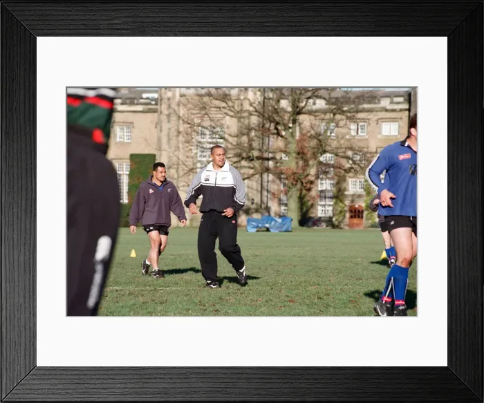 Framed Print : The All Blacks training at Rugby School. Pictured, Jonah Lomu. 2nd December 1997 Framed Print : The All Blacks training at Rugby School. Pictured, Jonah Lomu. 2nd December 1997