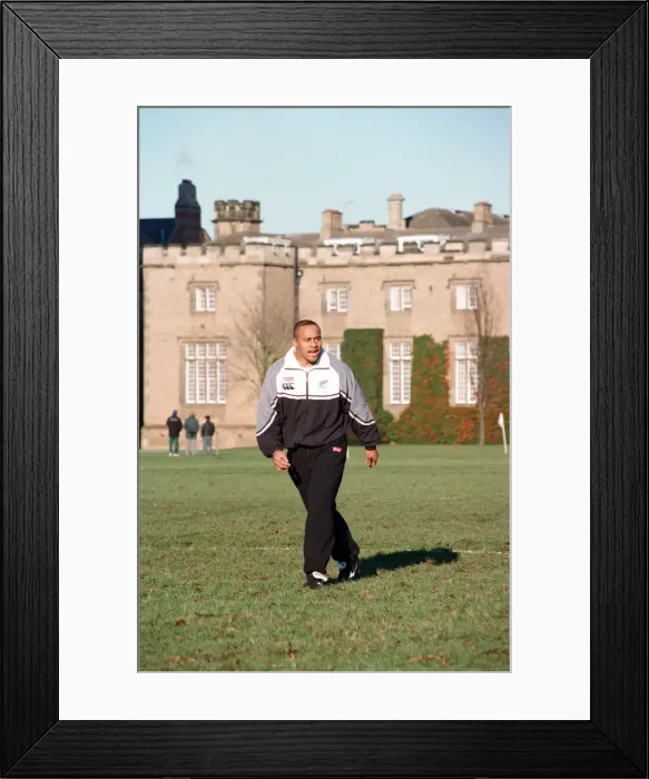 Framed Print : The All Blacks training at Rugby School. Pictured, Jonah Lomu. 2nd December 1997 Framed Print : The All Blacks training at Rugby School. Pictured, Jonah Lomu. 2nd December 1997