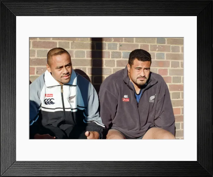 Framed Print : The All Blacks training at Rugby School. Jonah Lomu, and Olo Brown. 2nd December 1997 Framed Print : The All Blacks training at Rugby School. Jonah Lomu, and Olo Brown. 2nd December 1997