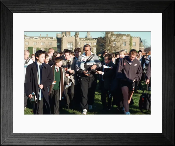 Framed Print : The All Blacks training at Rugby School. 2nd December 1997 Framed Print : The All Blacks training at Rugby School. 2nd December 1997