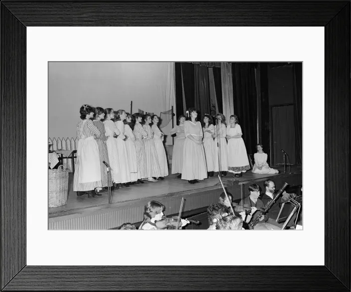 Framed Print : Ruth Jones appears in Porthcawl Comprehensive Schools production of Framed Print : Ruth Jones appears in Porthcawl Comprehensive Schools production of
