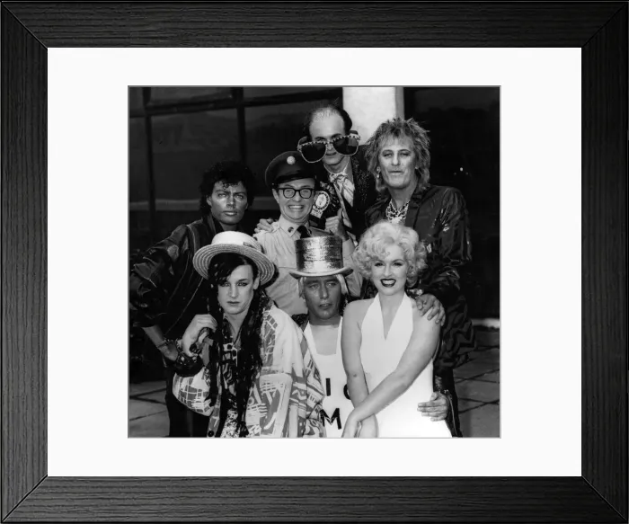 Framed Print : Comedian Allan Stewart (as Michael Jackson) has every reason to feel pleased with his Framed Print : Comedian Allan Stewart (as Michael Jackson) has every reason to feel pleased with his