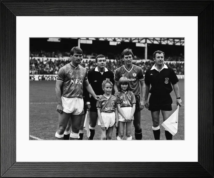 Framed Print : Jamie Baker and his twin sister Brenda, who were mascots for the Everton v Manchester Framed Print : Jamie Baker and his twin sister Brenda, who were mascots for the Everton v Manchester