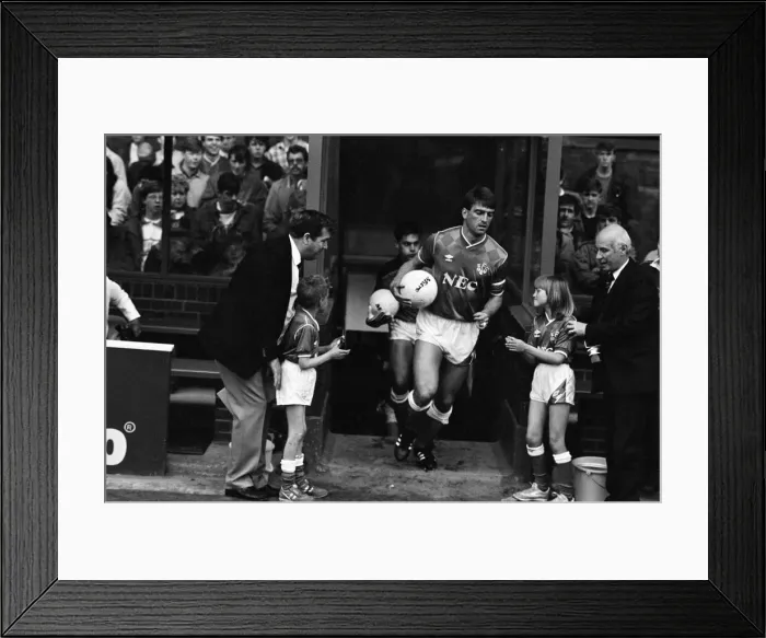 Framed Print : Jamie Baker and his twin sister Brenda, who were mascots for the Everton v Manchester Framed Print : Jamie Baker and his twin sister Brenda, who were mascots for the Everton v Manchester