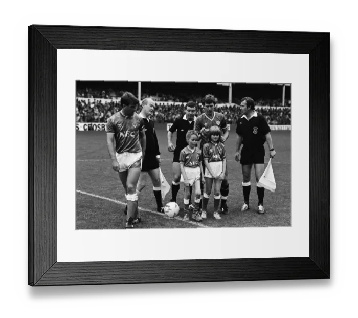 Framed Print : Jamie Baker and his twin sister Brenda, who were mascots for the Everton v Manchester Framed Print : Jamie Baker and his twin sister Brenda, who were mascots for the Everton v Manchester
