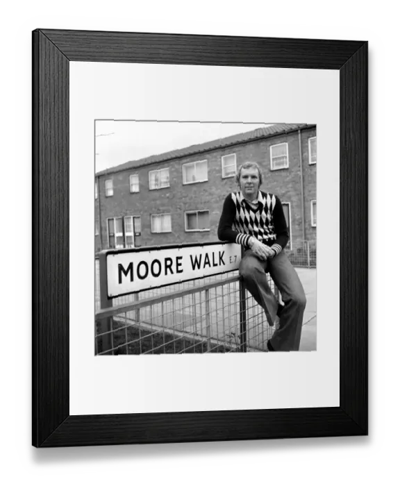 Framed Print : Newham Borough Council has named a new street after the hero of their local football team