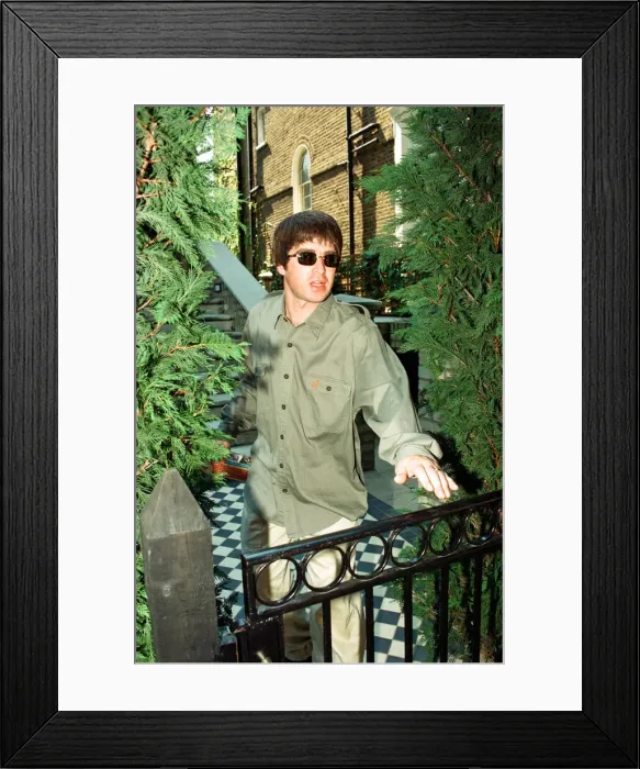Framed Print : Noel Gallagher leaving his house Supernova Heights in North London Framed Print : Noel Gallagher leaving his house Supernova Heights in North London