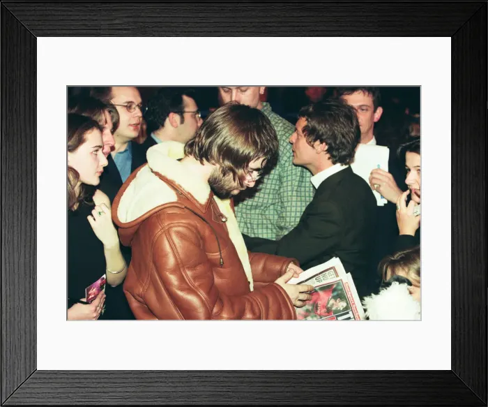 Framed Print : Liam Gallagher, singer with pop rock group Oasis, at The Brit Awards Framed Print : Liam Gallagher, singer with pop rock group Oasis, at The Brit Awards