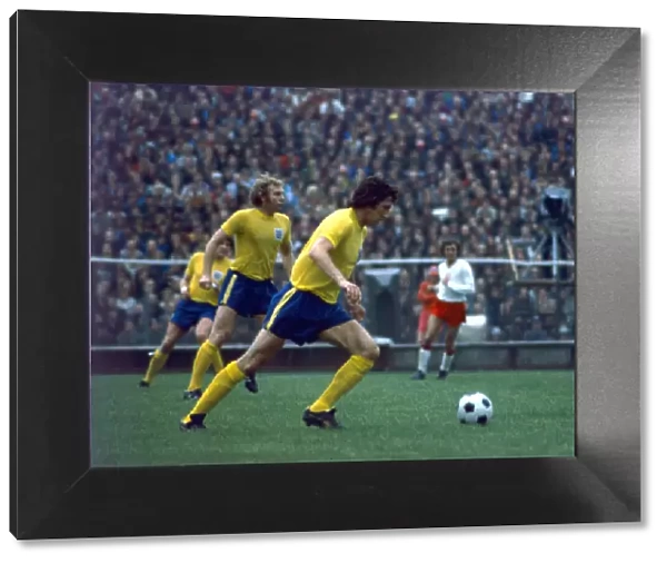 International Football World cup Qualifer Poland v England 0 in Chorzow June 1973