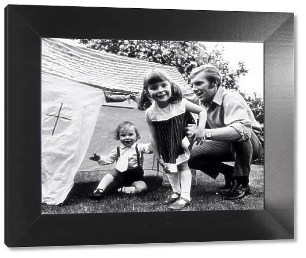 West Ham and England footballer Bobby Moore with his children Roberta and Dean