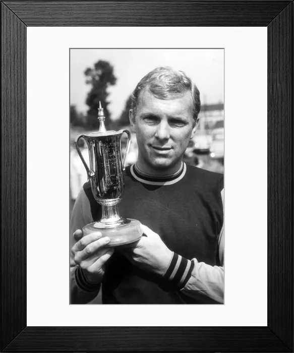 Framed Print : Bobby Moore Football Player - Aug 1966 with player of the Year Trophy Mirrorpix Framed Print : Bobby Moore Football Player - Aug 1966 with player of the Year Trophy Mirrorpix