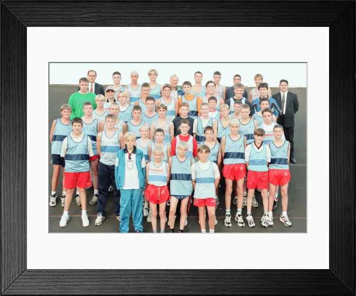 Framed Print : Mandale Harriers Athletics Team who will be competing in the McDonalds NYAL National
