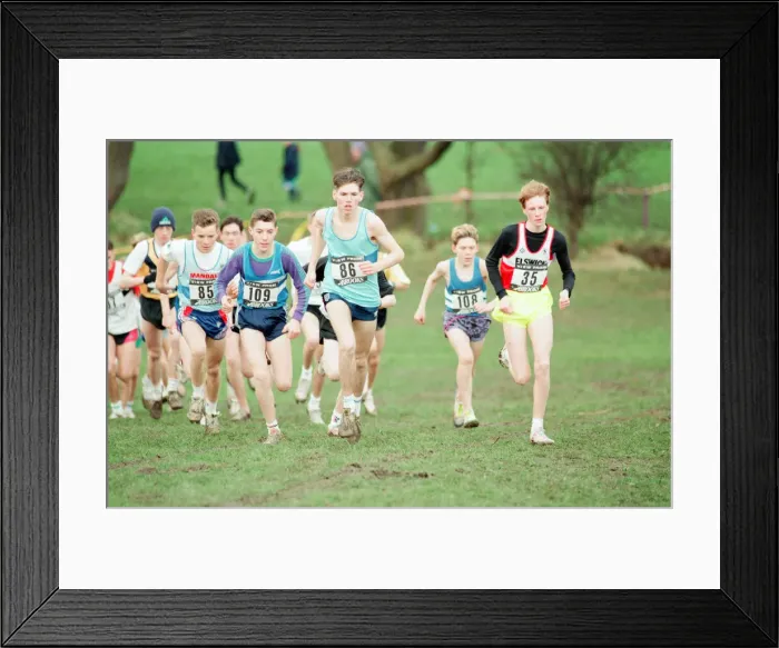 Framed Print : NECa Annual mens and womens cross country championships at Acklam Grange School, Acklam