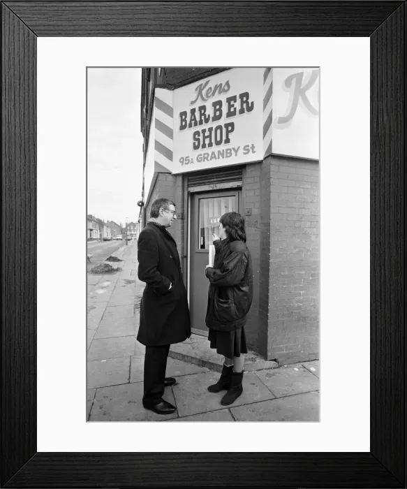 Framed Print : Lord Gifford visits Granby Street, Toxteth. 29th November 1988 Framed Print : Lord Gifford visits Granby Street, Toxteth. 29th November 1988