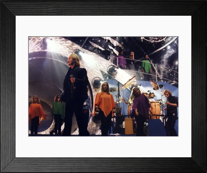 Framed Print : Lib - Young dancers from Newcastle perform with Boyzone during their concert Framed Print : Lib - Young dancers from Newcastle perform with Boyzone during their concert