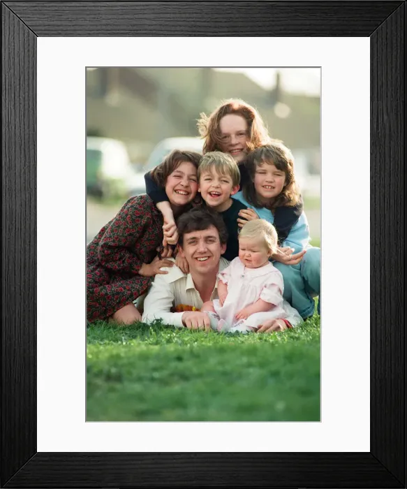 Framed Print : Steven Hurley, winner of Coventry Superdad of the Year, pictured with his five children Framed Print : Steven Hurley, winner of Coventry Superdad of the Year, pictured with his five children