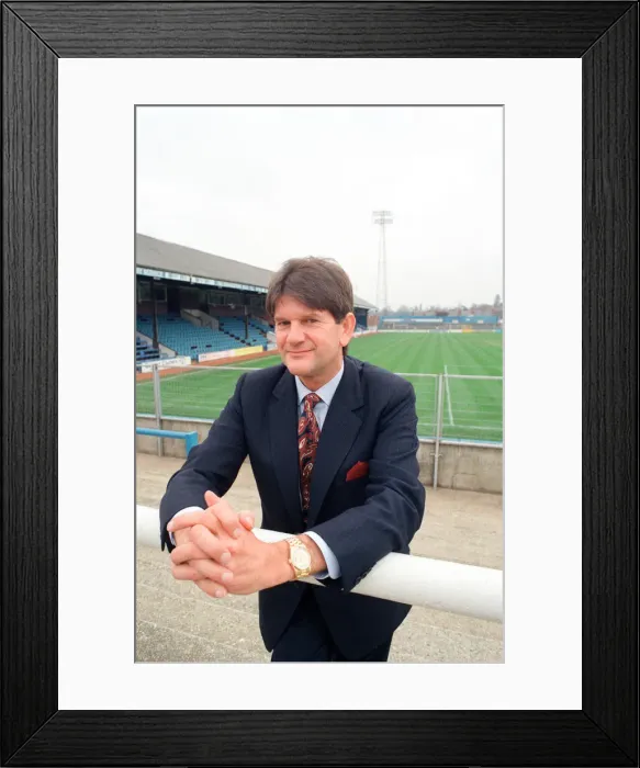 Framed Print : John Madejski, the new Chairman of Reading Football Club. 1st December 1990