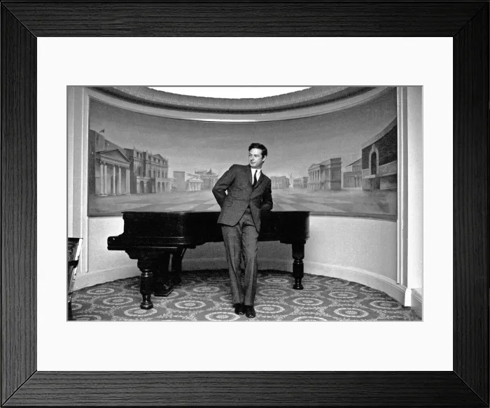 Framed Print : Brian Epstein pictured inside The Saville Theatre, Shaftsbury Avenue, London Framed Print : Brian Epstein pictured inside The Saville Theatre, Shaftsbury Avenue, London
