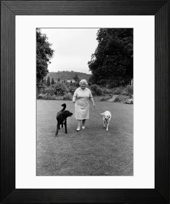 Framed Print : Hazel Adair, authoress and TV producer lives right in the country where she does most of