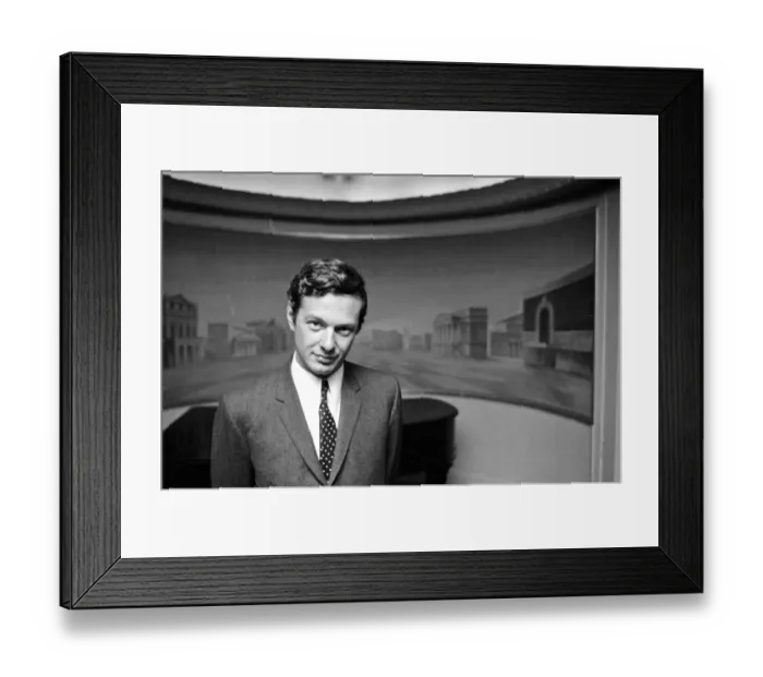 Framed Print : Brian Epstein pictured inside The Saville Theatre, Shaftsbury Avenue, London Framed Print : Brian Epstein pictured inside The Saville Theatre, Shaftsbury Avenue, London