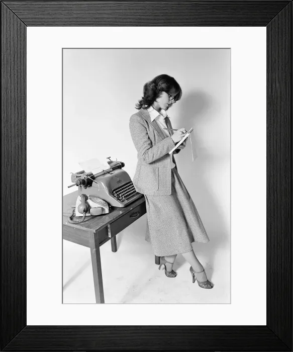 Framed Print : Office Secretary, Studio Pix, 27th January 1978